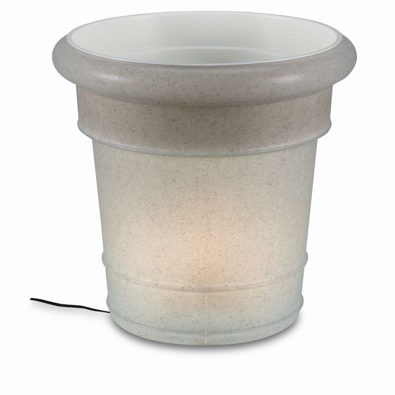 GardenGlo Electric Garden Planter Lamp Stone : Outdoor Garden Lamps