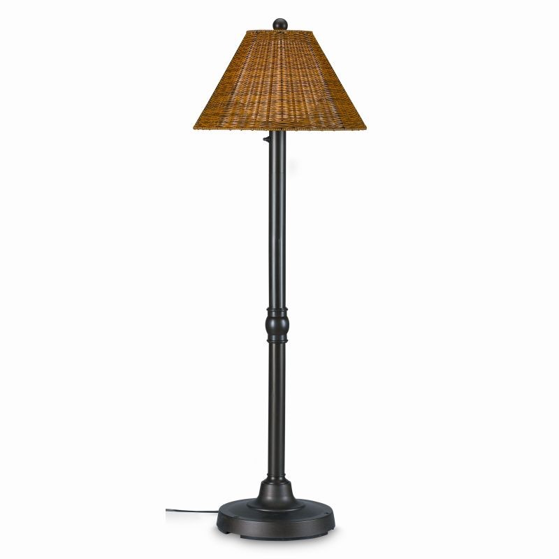 Shangri-la Outdoor Wicker Floor Lamp Honey : Outdoor Floor Lamps