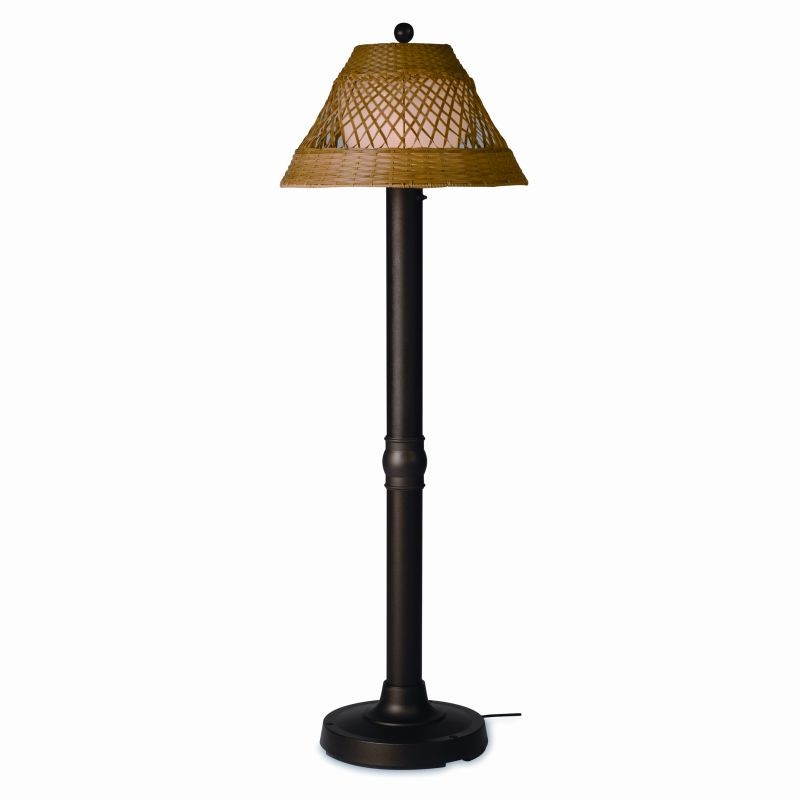 Lighting: Outdoor Floor Lamps: Java Outdoor Floor Lamp Honey Wicker