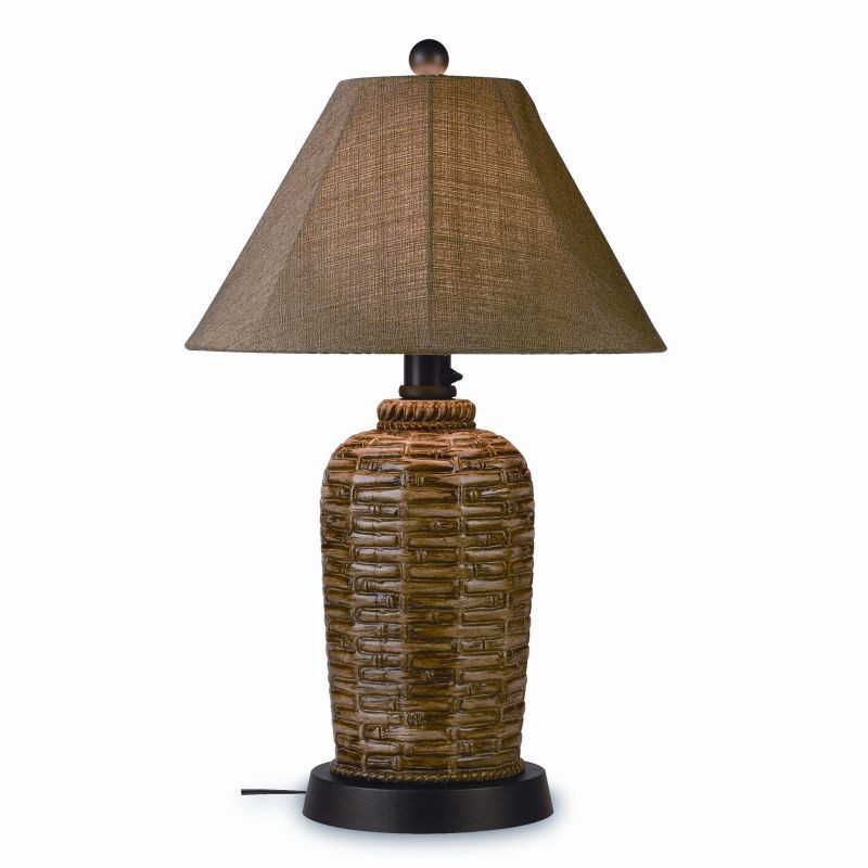 Lighting: Outdoor Table Lamps: South Pacific Outdoor Table Lamp Bamboo Sesame