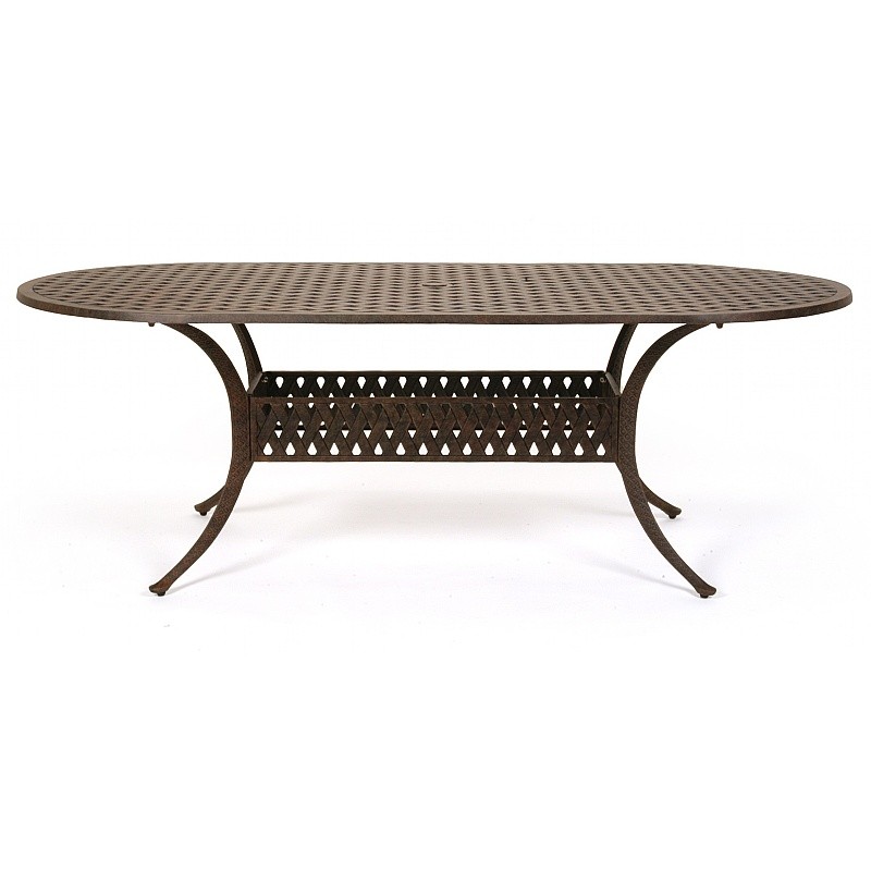 Jordan Cast Aluminum Oval Dining Table 84 inch