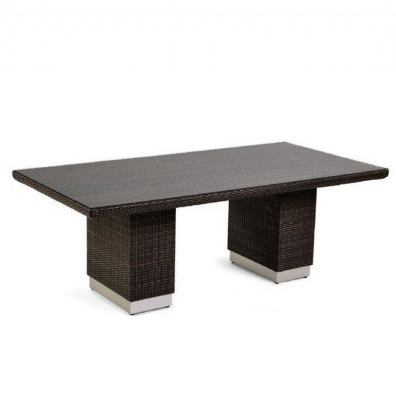 Mirabella Modern Wicker Rectangle Dining Table 84 inches