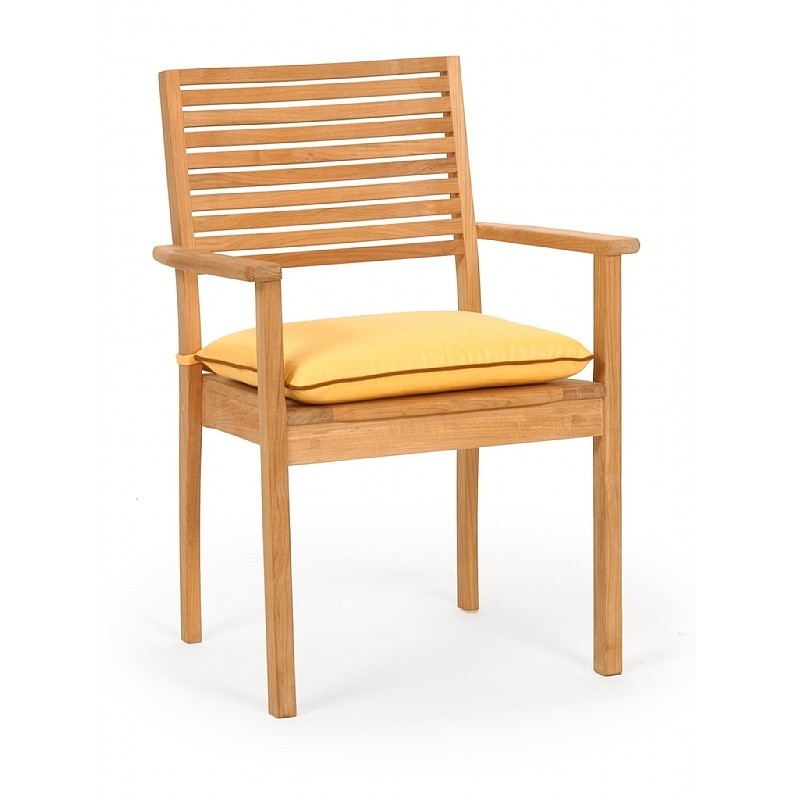 Modern Teak Patio Dining Arm Chair