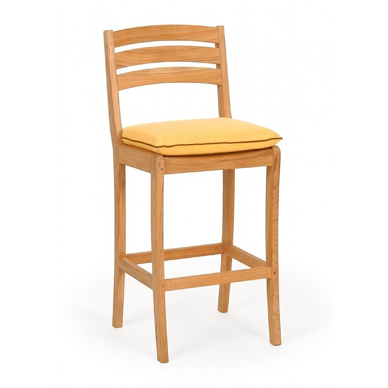 Modern Teak Patio Bar Chair