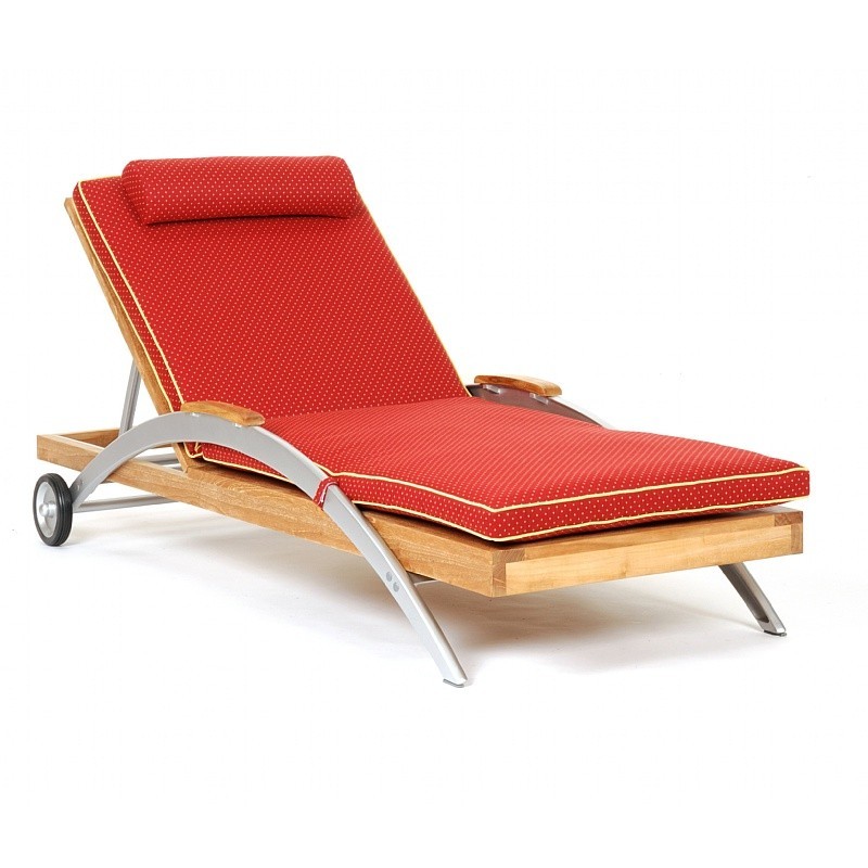 Infinity Teak Aluminum Outdoor Chaise Lounge