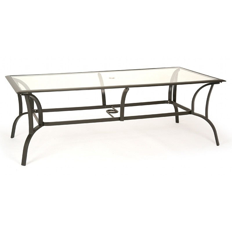 Milano Cast Aluminum Rectangular Dining Table 84 inch