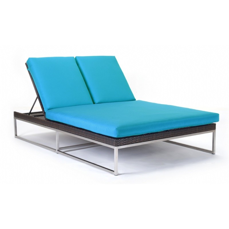 Mirabella Modern Wicker Double Chaise Lounge