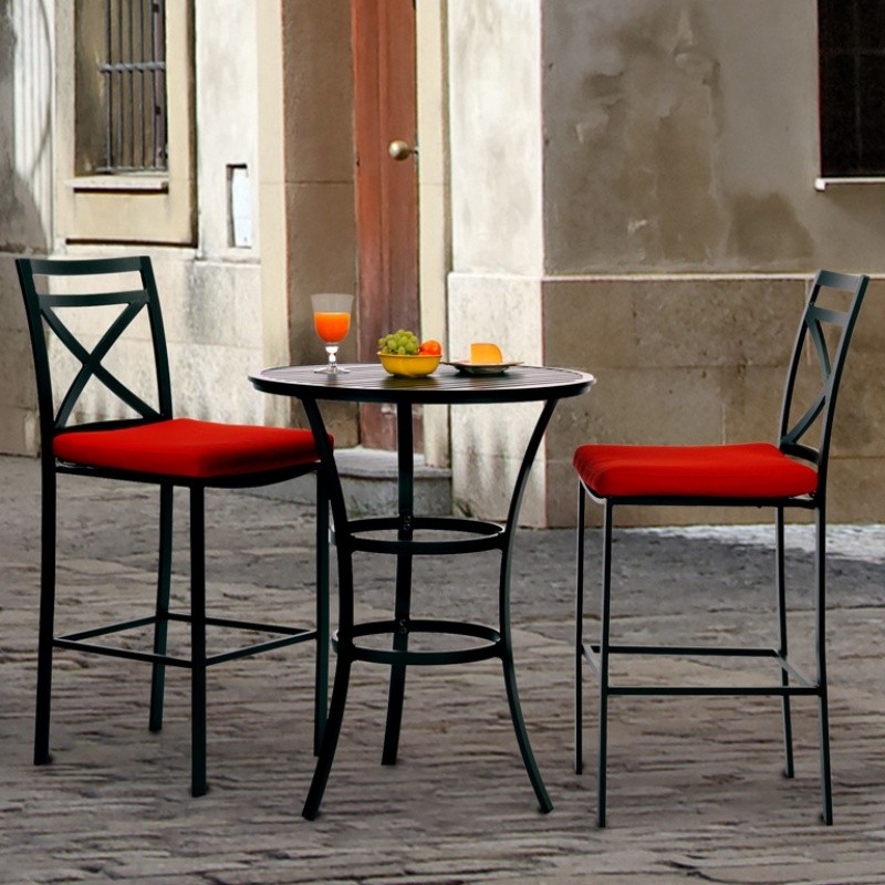 San Michelle Cast Aluminum Dining Bar Set 3 Piece