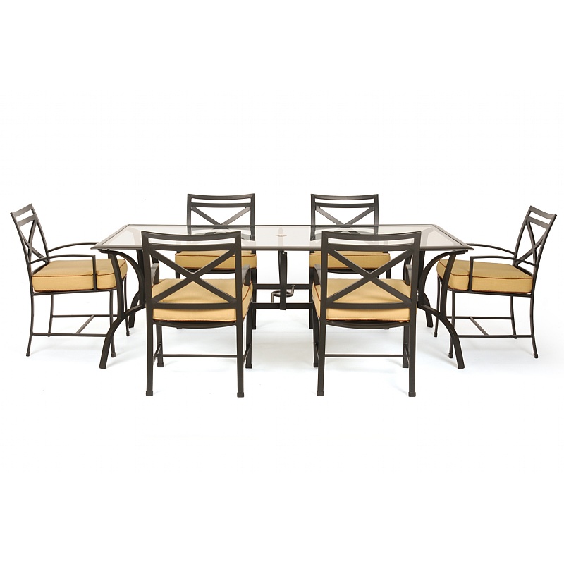 Milano Cast Aluminum Dining Set 7 Piece alternative photo