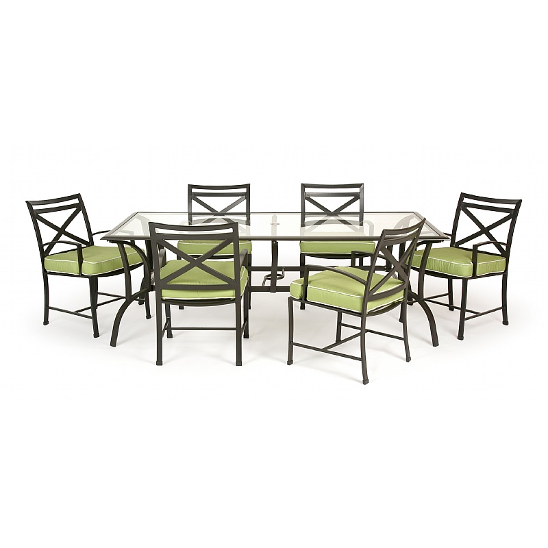 Milano Cast Aluminum Dining Set 7 Piece