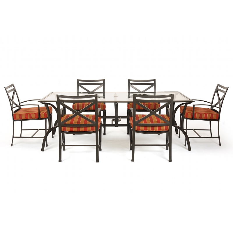 Milano Cast Aluminum Dining Set 7 Piece alternative photo