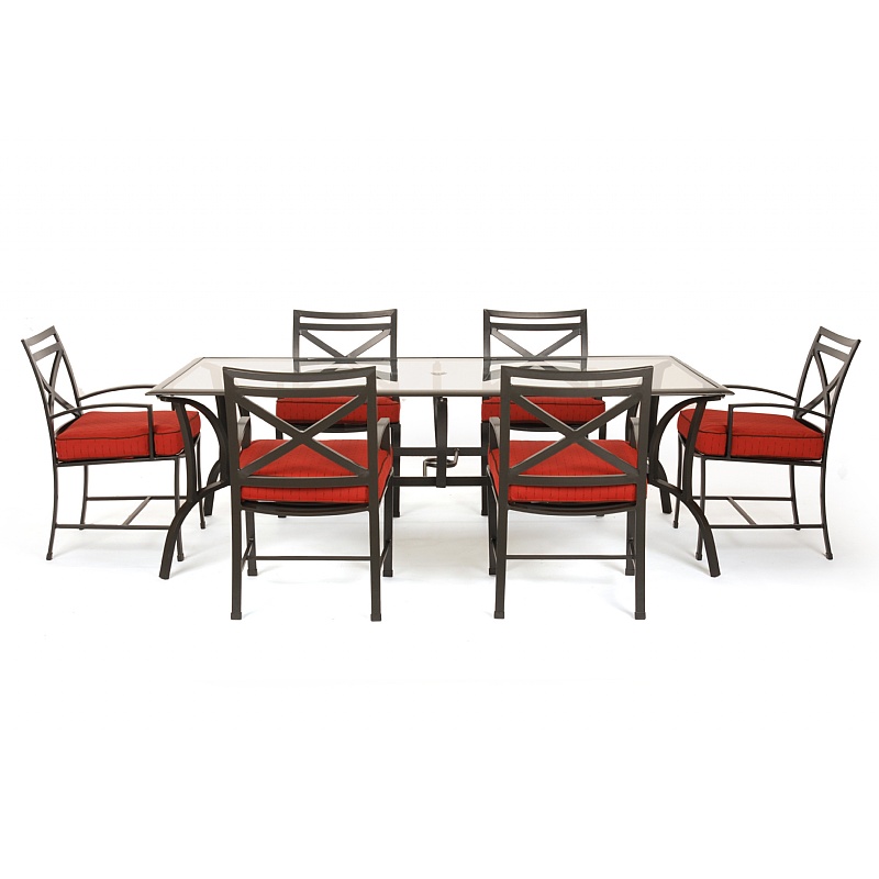Milano Cast Aluminum Dining Set 7 Piece alternative photo