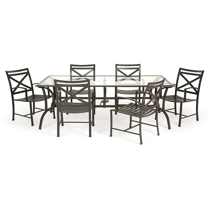 Milano Cast Aluminum Dining Set 7 Piece alternative photo