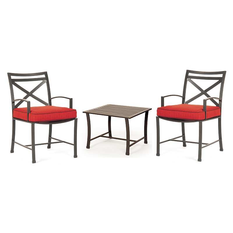 Milano Cast Aluminum Garden Chat Set 3 Piece