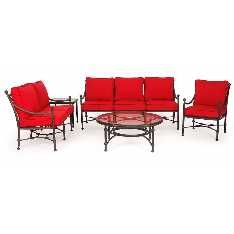 Origin Cast Aluminum Patio Club Seating Group 5 pcs