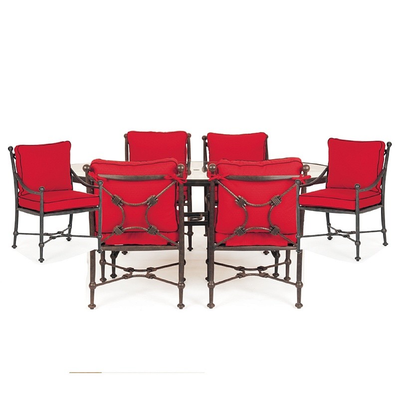 Origin Cast Aluminum Patio Dining Group Oval 7 pc.