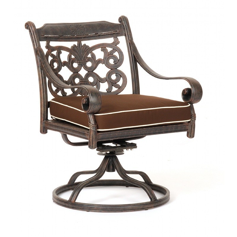 Victoria Cast Aluminum Garden Dining Swivel Chair