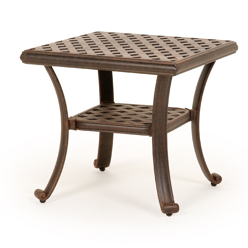 Jordan Cast Aluminum Side Table 22 inch Square