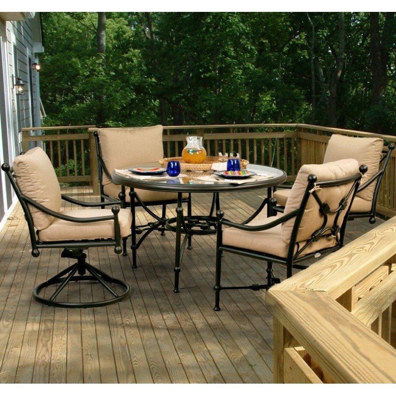 Origin Cast Aluminum Patio Dining Group 2/2 Round 5 pc.