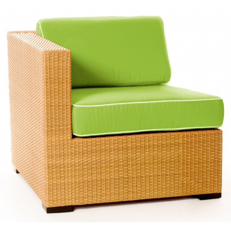 Point Dome Outdoor Wicker Sectional Right End Unit