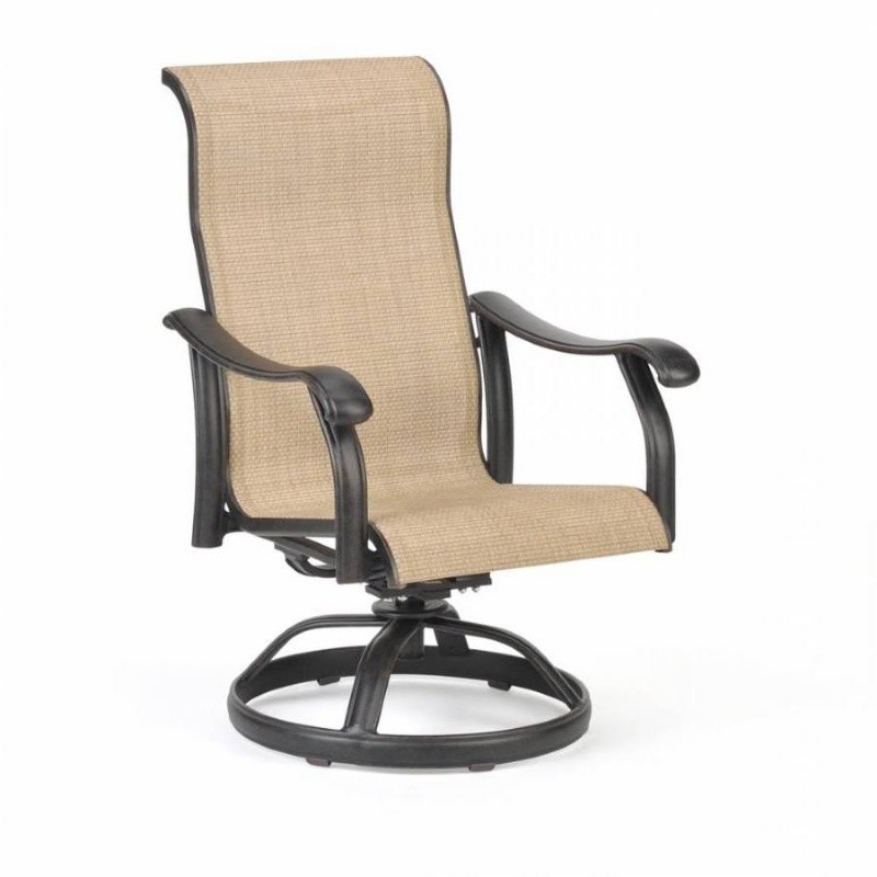 Newly added outdoor furniture products: Dining Chairs: Venice Die Cast Sling Outdoor Swivel Rocker Chair