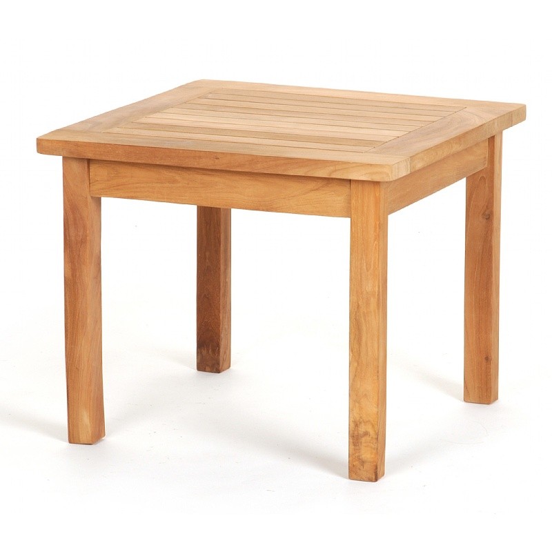 Modern Teak Square Patio Side Table : Coffee Tables