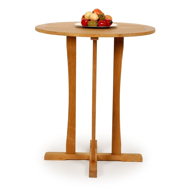 Patio Furniture Clearance: Modern Teak Round Bar Height Bistro Table 36 inch