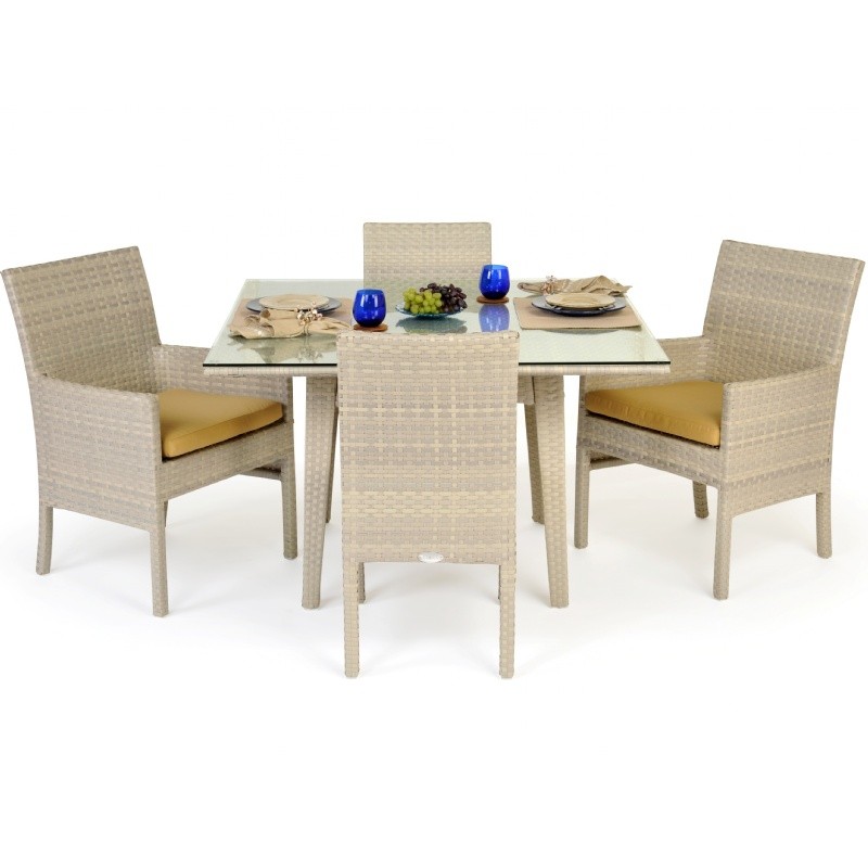Outdoor Furniture: Outdoor Wicker: Verona Outdoor Wicker Outdoor Dining Set 5 Piece