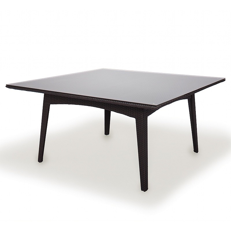Maxime Wicker Dining Table Square 64 inches : Square Dining Tables