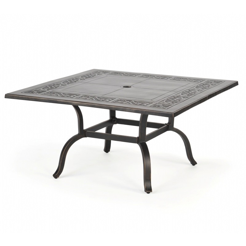 Outdoor Furniture: Coffee Tables: Novara Cast Aluminum Coffee Table 42 inch Square