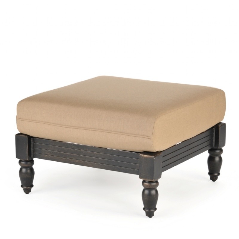 Outdoor Furniture: Cast Aluminum: Novara Cast Aluminum Patio Club Ottoman