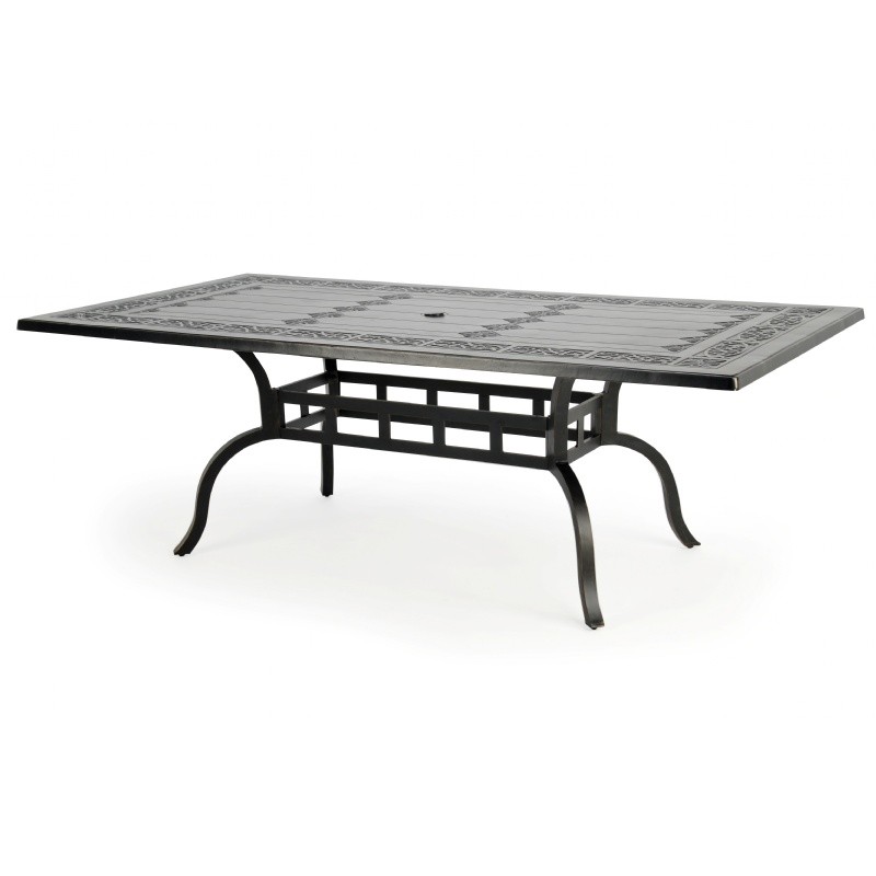 Outdoor Furniture: Rectangle Dining Tables: Novara Cast Aluminum Rectangle Patio Dining Table 86 inch