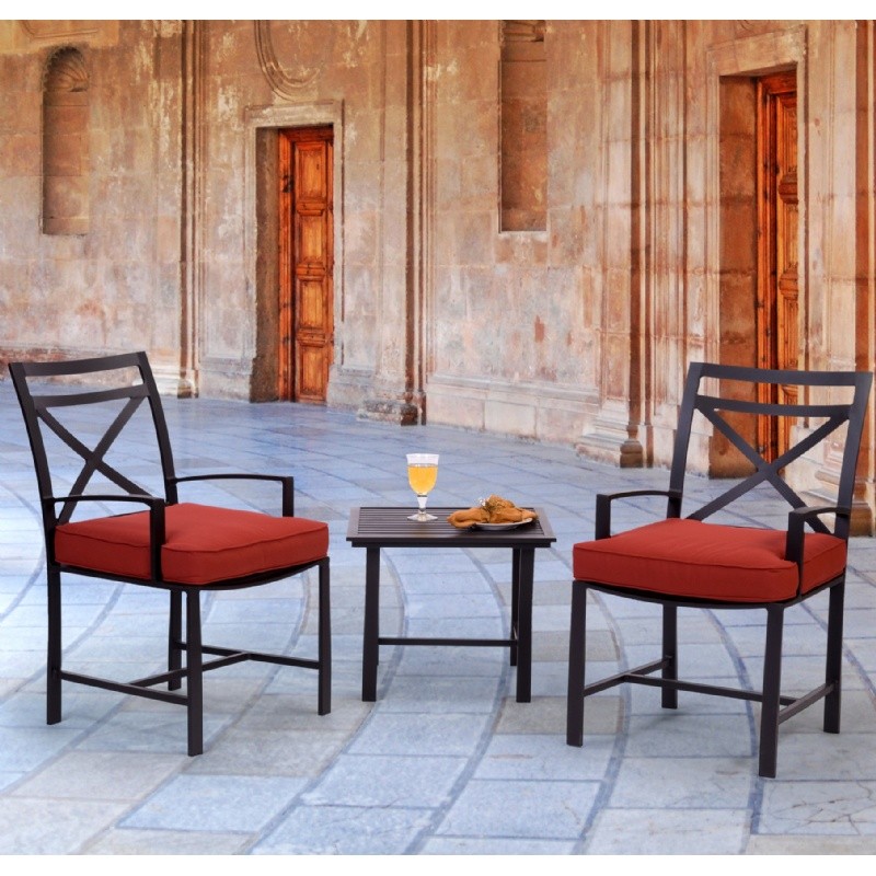 Outdoor Furniture: Bistro Sets: San Michelle Cast Aluminum Garden Chat Set 3 Piece