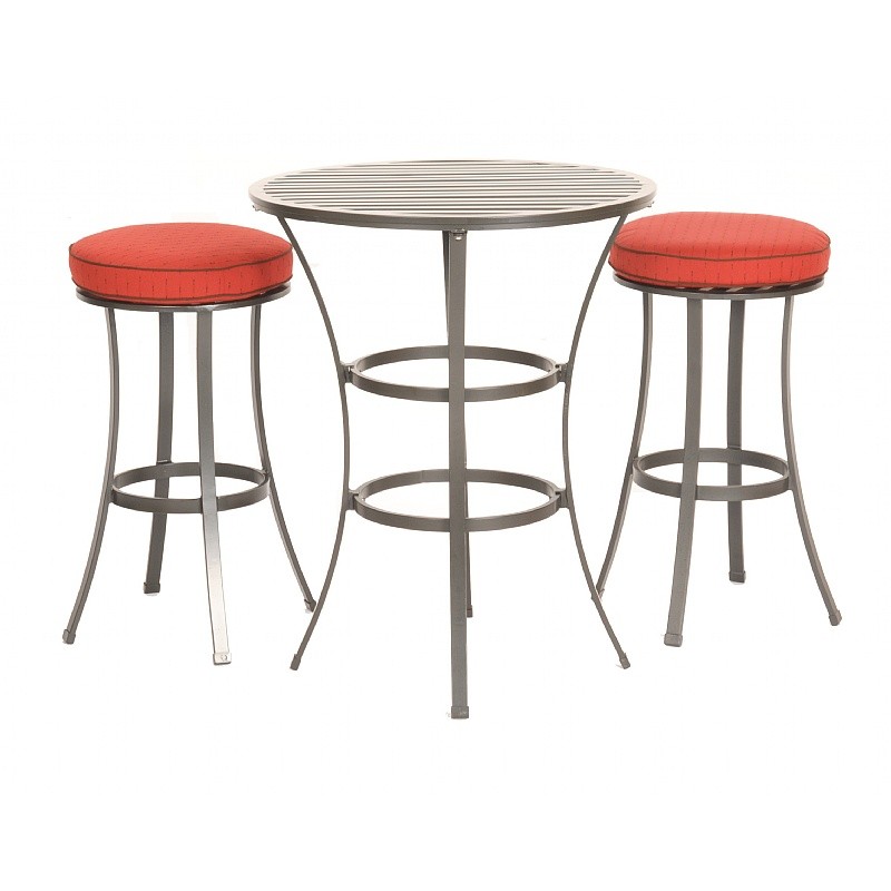San Michelle Cast Aluminum Dining Bar Bistro Set 3 Piece : Bistro Seating Sets