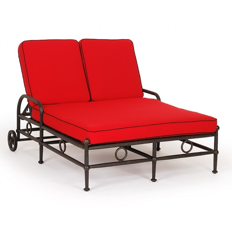 Outdoor Furniture: Caluco: Origin Collection: Origin Cast Aluminum Patio Chaise Lounge Daybed