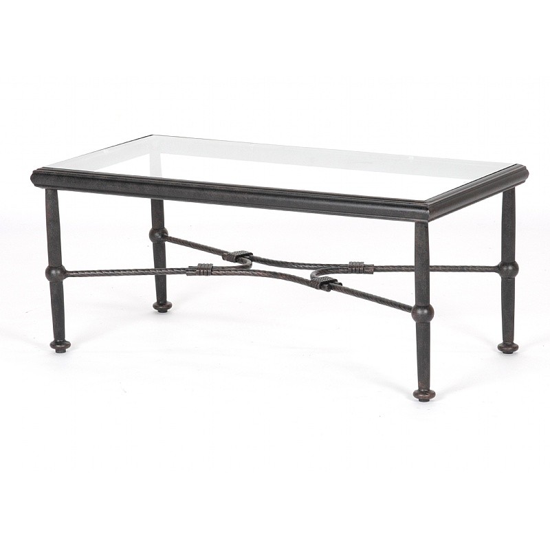 Outdoor Furniture: Caluco: Origin Collection: Origin Cast Aluminum Rectangle Coffee Table 40 inch