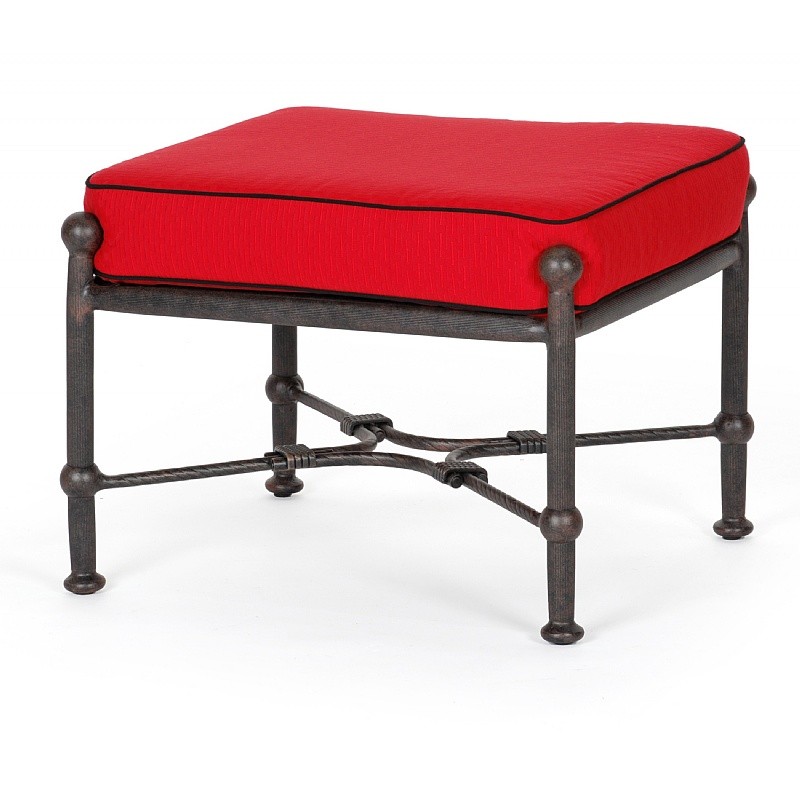 Origin Cast Aluminum Patio Club Ottoman : Footstools