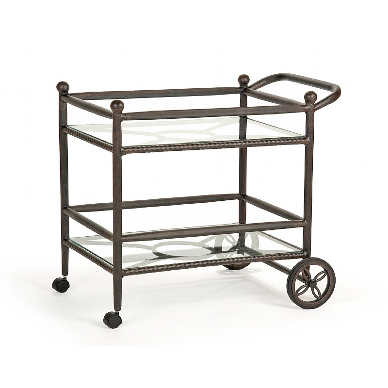 Outdoor Furniture: Caluco: Origin Collection: Origin Cast Aluminum Patio Tea Cart