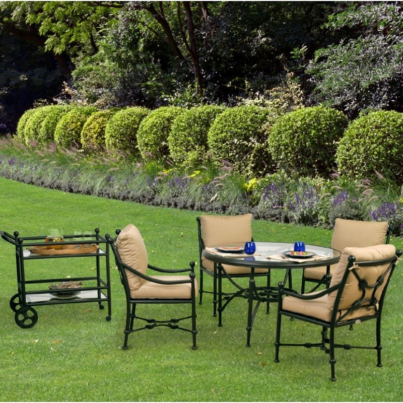 Outdoor Furniture: Outdoor Patio Dining Sets: Origin Cast Aluminum Patio Dining Group Round 5 pc.