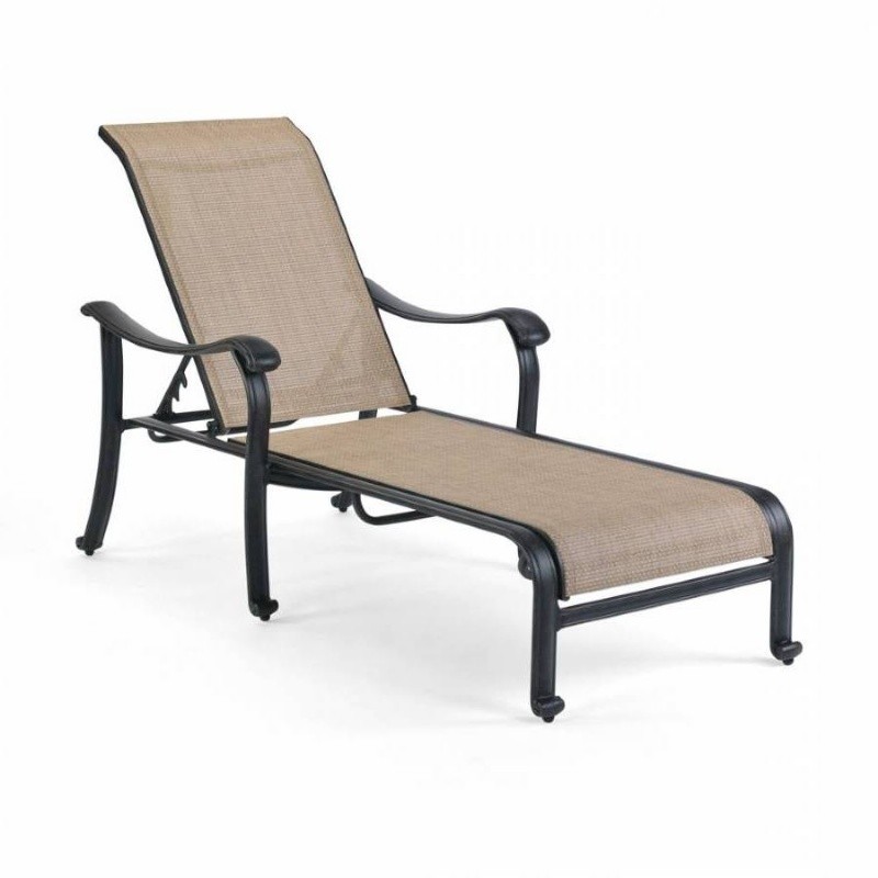 Outdoor Furniture: Chaise Lounges: Venice Die Cast Sling Outdoor Chaise Lounge