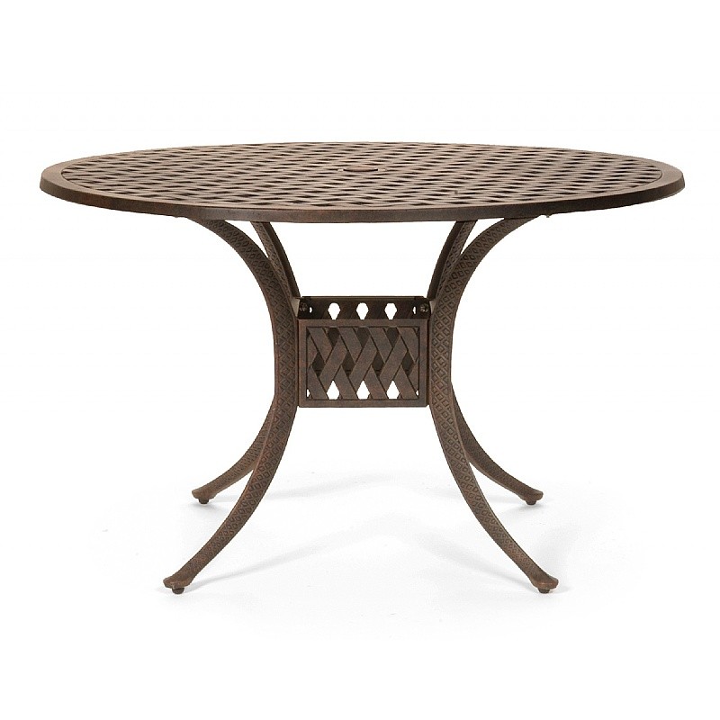 Jordan Cast Aluminum Round Dining Table 48 inch
