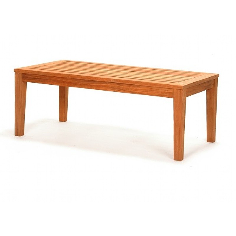 Modern Teak Patio Club Coffee Table Rectangle