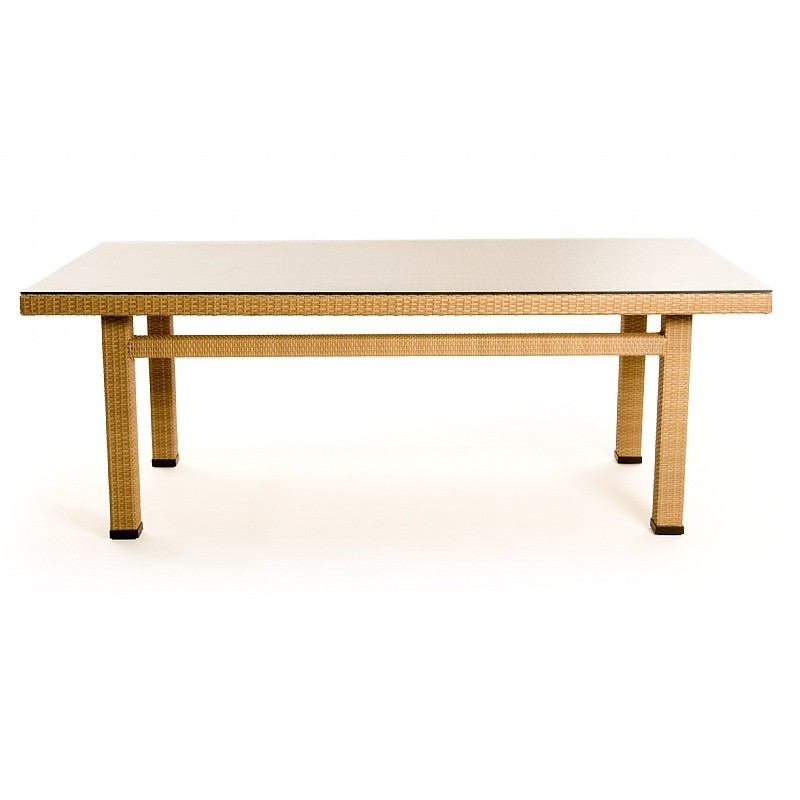 Mayan Outdoor Wicker Rectangular Dining Table