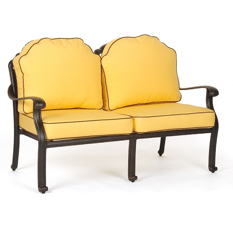 Florence Cast Aluminum Outdoor Club Love Seat