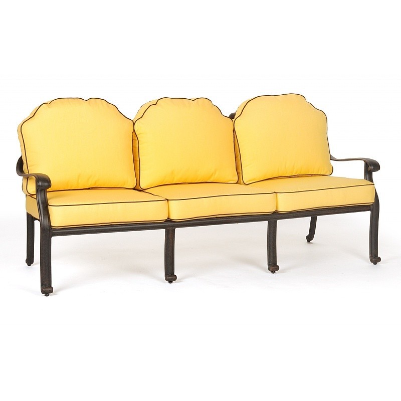 Florence Cast Aluminum Outdoor Club Sofa