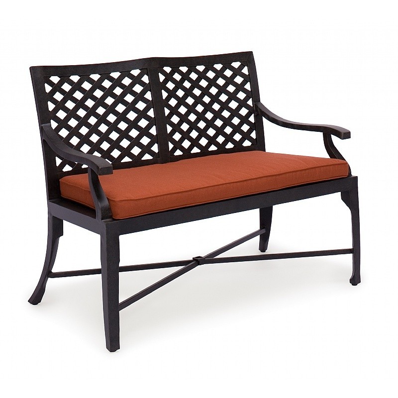 Paris Contemporary Cast Aluminum Garden Bench