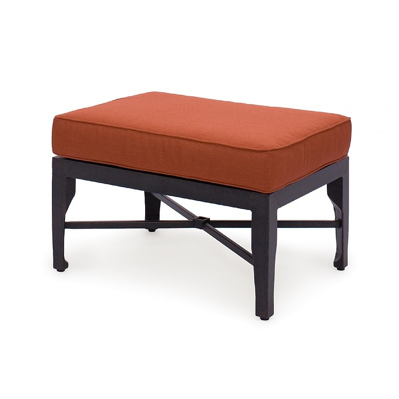 Paris Contemporary Cast Aluminum Club Ottoman