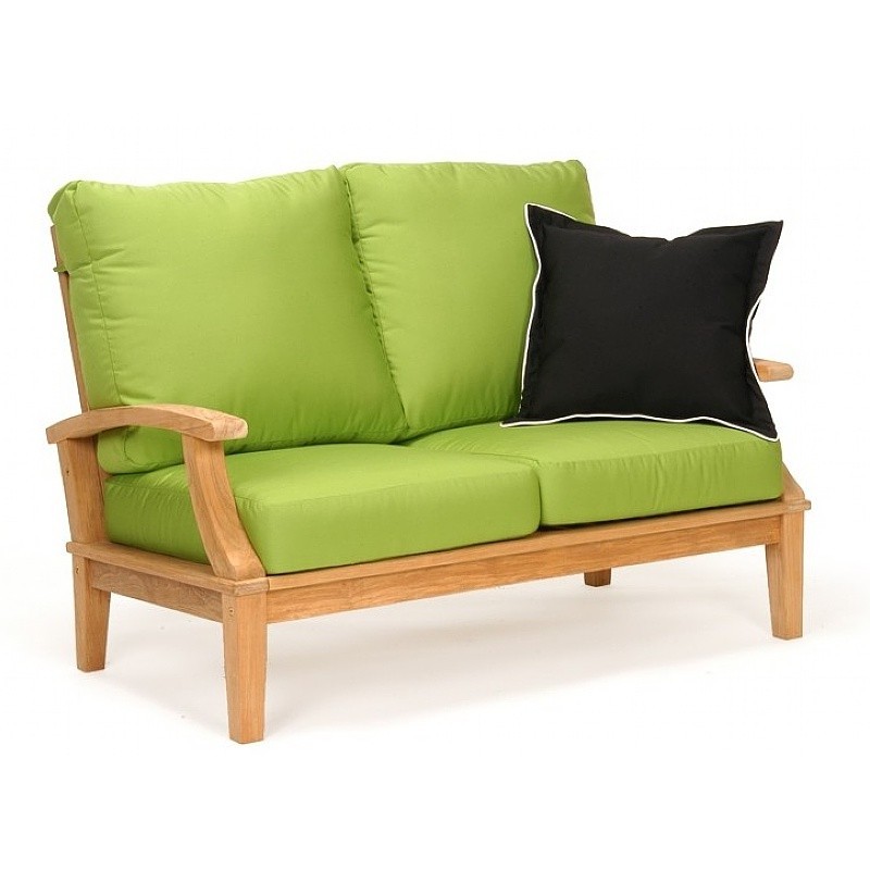Modern Teak Patio Club Two Seater Sofa Modern Teak Patio Club Two Seater Sofa