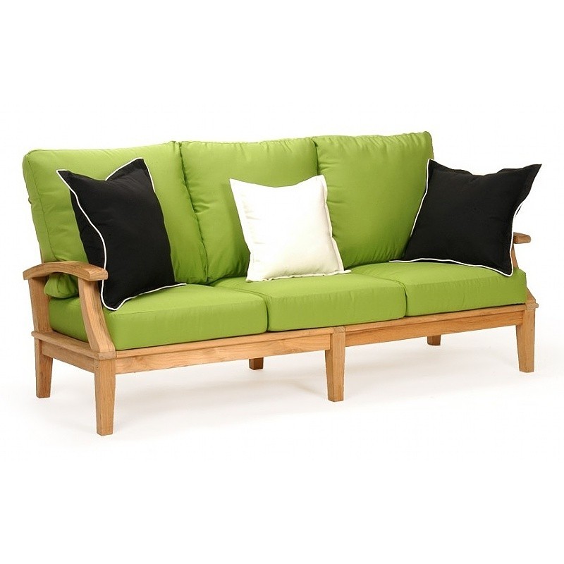 Modern Teak Patio Club Three Seater Sofa Modern Teak Patio Club Three Seater Sofa