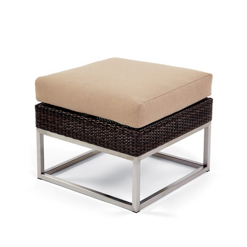 Mirabella Modern Wicker Club Sectional Ottoman